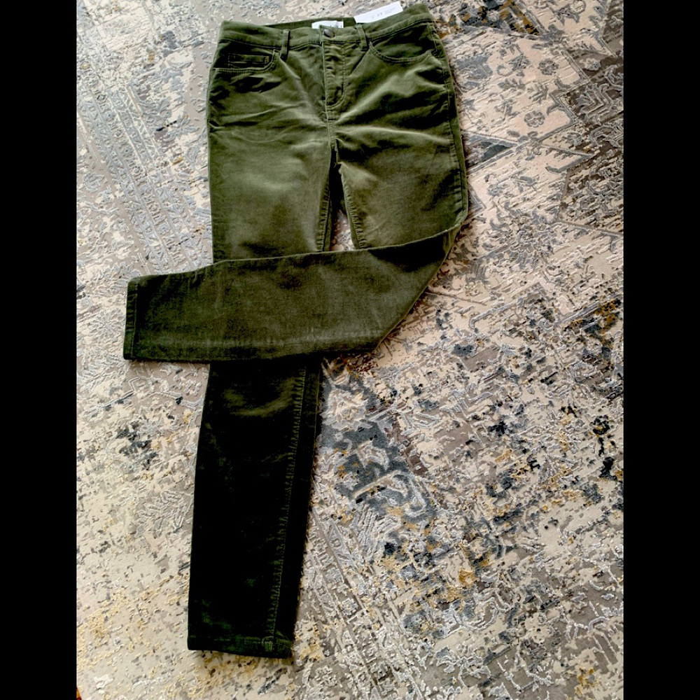 Loft High Waist Skinny corduroy pants